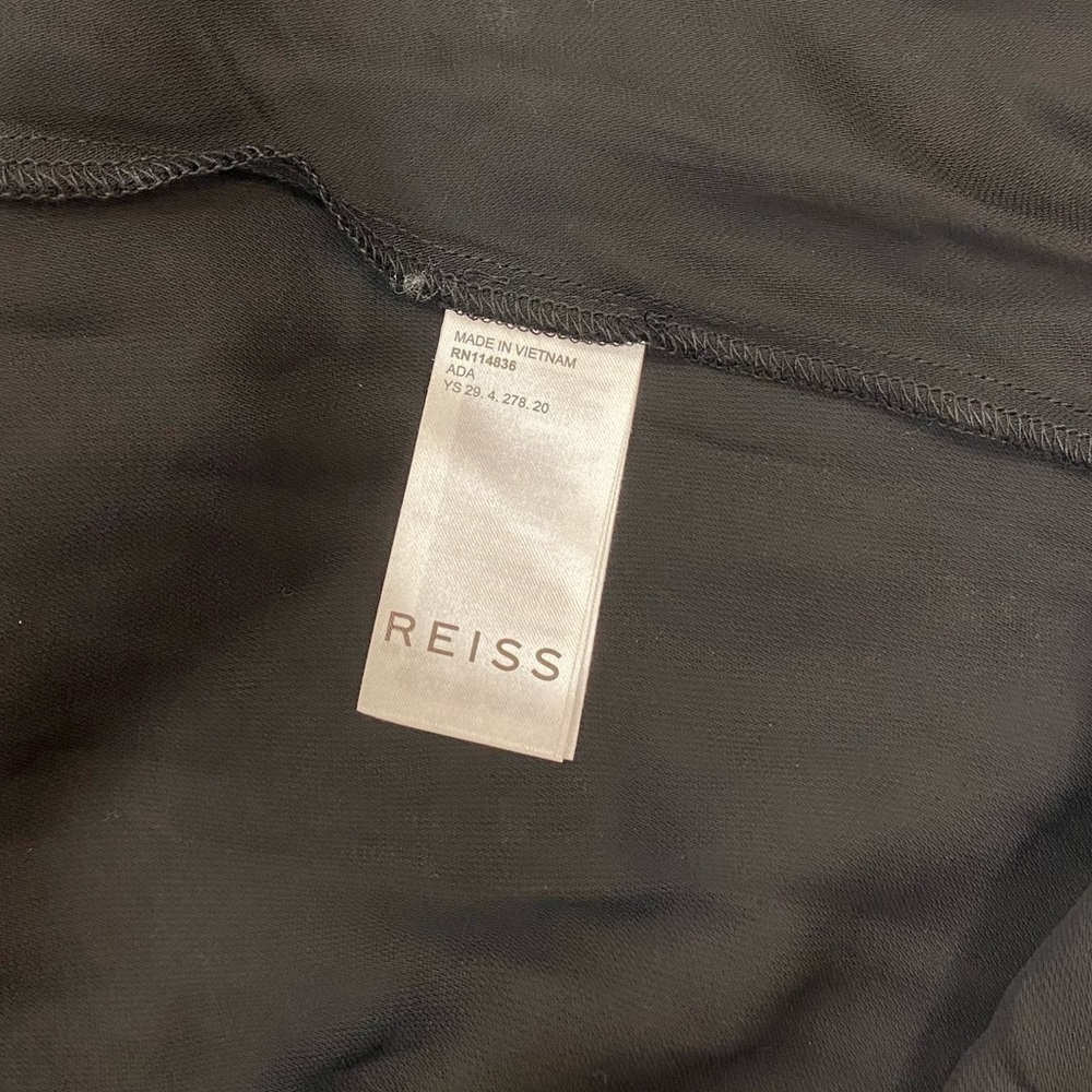 NWT Reiss Ada Asymmetric Hem One Shoulder Dress Black Size 0 - Picture 9 of 9